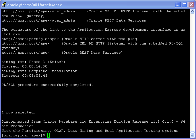 Oracle APEX 5.1 Installation on Linux - using HTTP Server (OHS): Oracle APEX 5 Installation