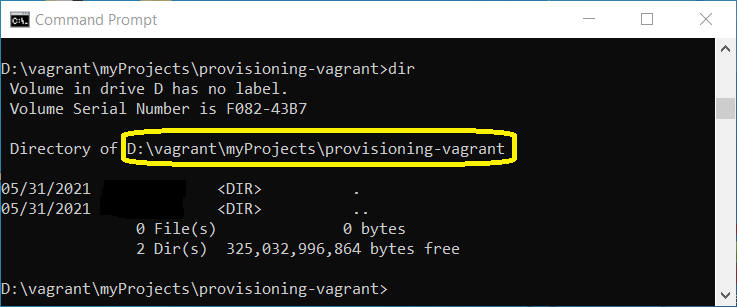 vagrant provisioning: folder directory