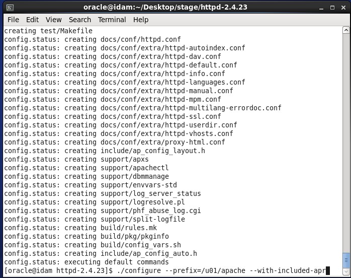 Install Apache Server on Linux: configure