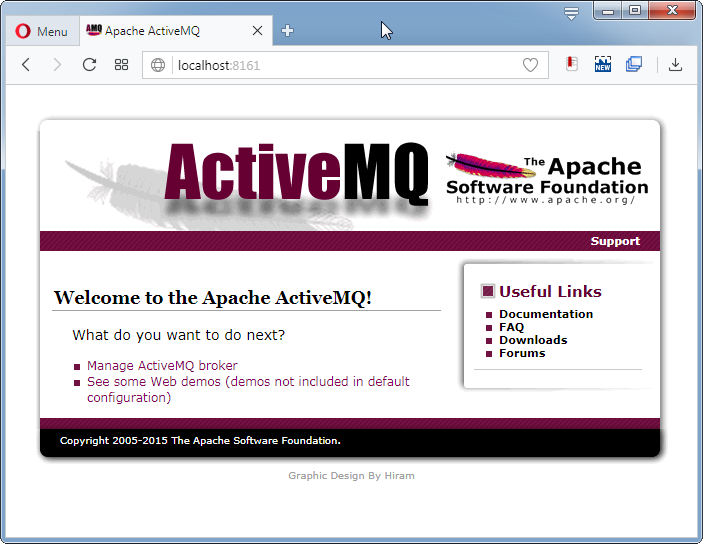 Start ActiveMQ Server on Windows: web console