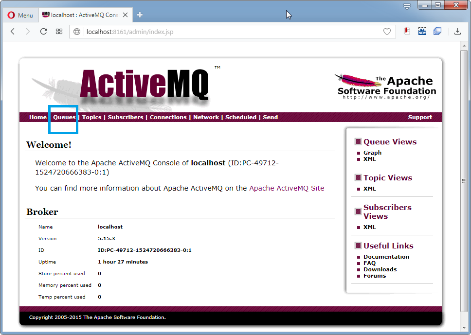 Delete ActiveMQ Queue: Admin Console