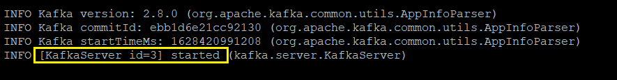 install Kafka server in cluster: cluster is running