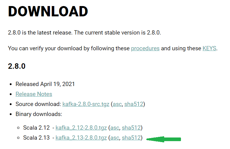 Apache Kafka Installation on Linux (CentOS 8): download 1