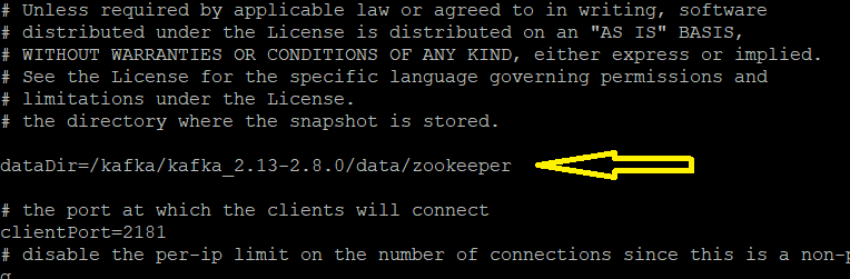 start and stop apache kafka and zookeeper: data directory zookeeper