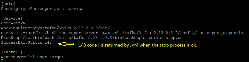 start Zookeeper as a Linux service: the file for starting
