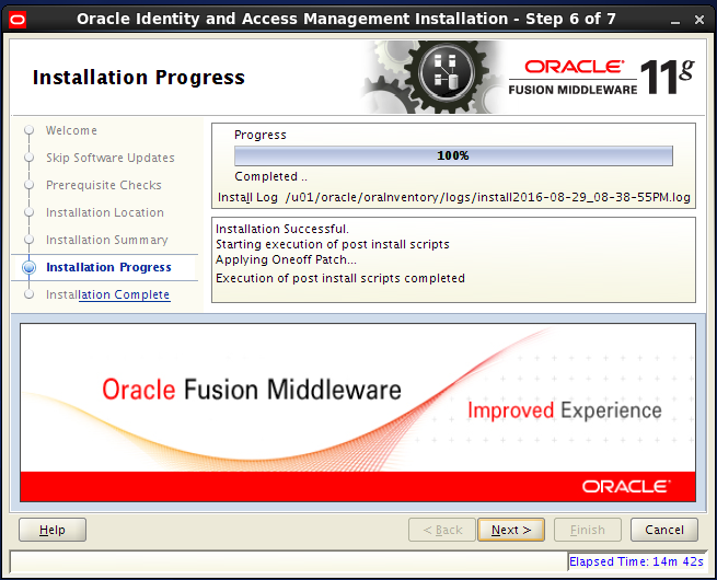 Install Oracle IDAM software: 