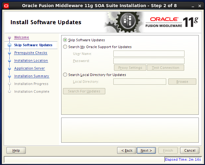 Install SOA for OIM : Software Updates