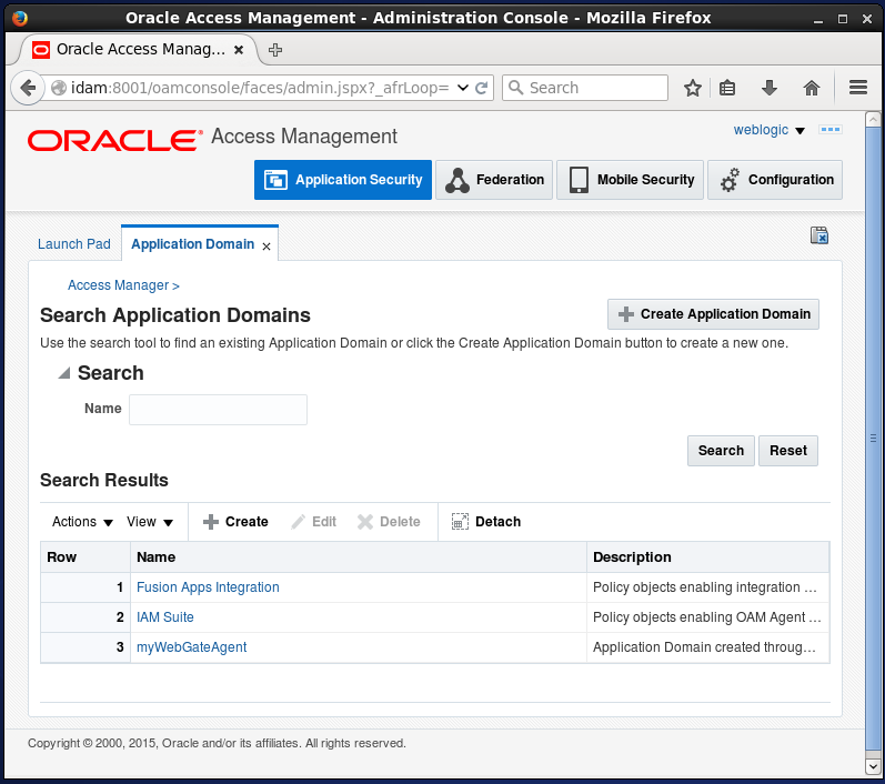Pass one or more variables to the application after authentication with oracle access manager: application domains