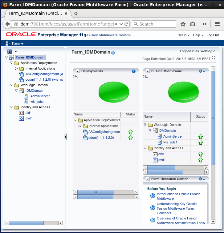 Check/ Verify your Oracle Internet Directory (OID) installation: Enterprise Manager