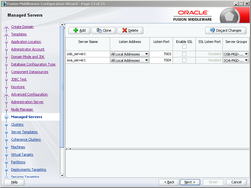 How to configure Oracle SOA 12c software on Windows: managed servers