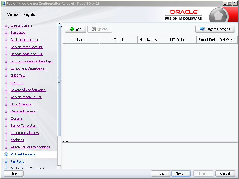 How to configure Oracle SOA 12c software on Windows: virtual targets