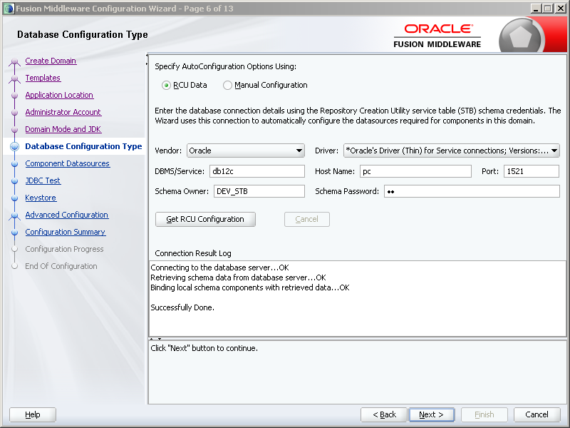 How to configure Oracle SOA 12c software on Windows: configuration type