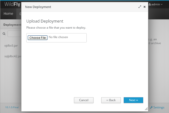 install postgresql jdbc driver on WildFly 10 : wildfly deployments add file
