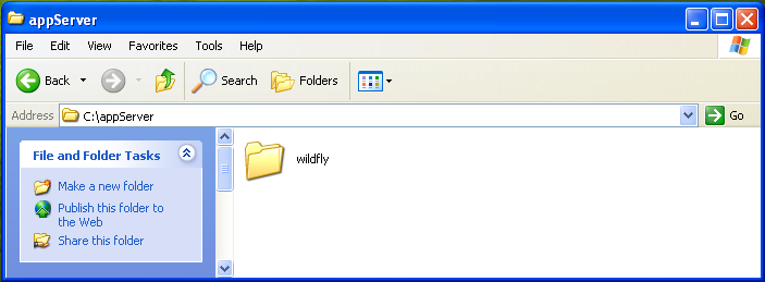 Install WildFly 10.1 on Windows : create directory